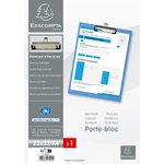 Porte-bloc Papier Enduit - Format 23x32cm Pour A4 - Bleu - X 10 - Exacompta