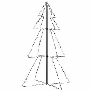 vidaXL Arbre de Noël cône 160 LED d'intérieur/d'extérieur 78x120 cm