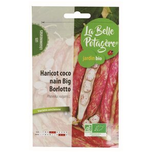 Graines à semer - Haricot coco nain Big Borlotto - 50 g