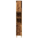 vidaXL Armoire de salle de bain vieux bois 30x30x190cm bois ingénierie