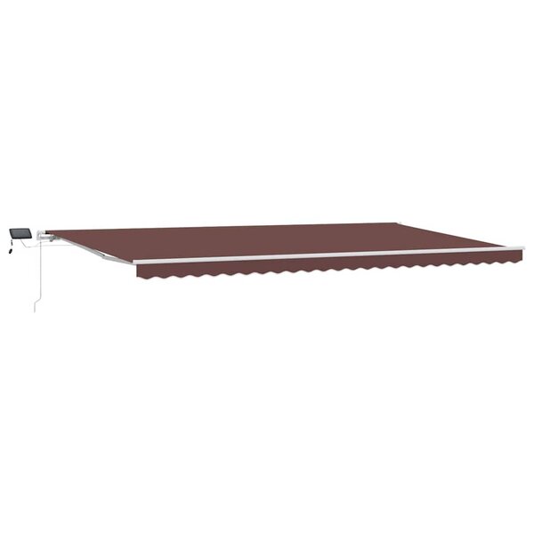 vidaXL Auvent manuel rétractable avec LED marron 600x300 cm