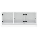 vidaXL Meuble TV avec portes en verre blanc 102x37x42 cm
