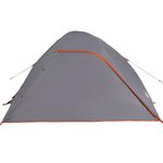 vidaXL Tente familiale à dôme 6 personnes gris imperméable