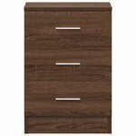 vidaXL Tables de chevet 2Pièces Chêne marron 38x35x56cm Bois d'ingénierie