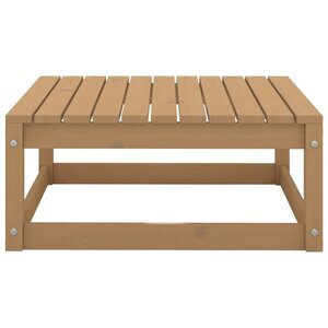 Repose-pied de jardin 70x70x30cm marron miel bois de pin solide 02_0014946