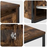 vidaXL Ensemble de mobilier de salle de bain 3 Pièces Chêne fumé et noir