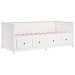 vidaXL Lit de jour sans matelas blanc 80x200 cm bois de pin massif