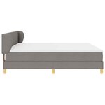 vidaXL Lit à ressorts avec matelas Taupe 200 x 200 cm tissu