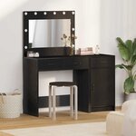 vidaXL Table de Toilette 2 Pièces Noir 40 x 41 x 75 cm Bois d'ingénierie
