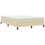 vidaXL Lit à ressorts avec matelas Crème 140 x 190 cm tissu