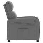 vidaXL Fauteuil inclinable Gris Similicuir