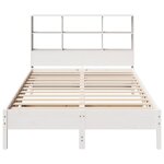 vidaXL Lit bibliothèque sans matelas blanc 140x190 cm bois pin massif