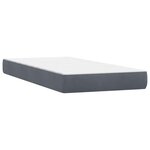 vidaXL Sommier à lattes de lit et matelas gris foncé 80x220 cm velours