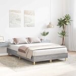 Cadre de lit vidaXL 120x190 cm Gris Sonoma en bois aggloméré