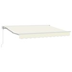 vidaXL Auvent rétractable manuel Crème 3 5 x 2 5 m