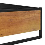 vidaXL Cadre de lit Noir Métal 120x200 cm
