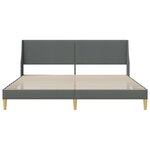 vidaXL Cadre de lit avec tête de lit Gris foncé 180 x 200 cm Velours