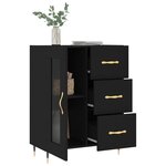 vidaXL Buffet noir 69 5x34x90 cm bois d'ingénierie