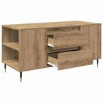 vidaXL Table basse with Drawer chêne artisanal 102 x 44 5 x 50 cm