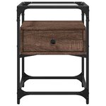 vidaXL Tables de chevet 2Pièces chêne marron 40x40x55cm bois d'ingénierie