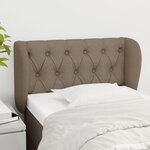 vidaXL Tête de lit avec oreilles Taupe 83x23x78/88 cm Tissu