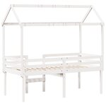 vidaXL Lit haut sans matelas blanc 75x190 cm bois de pin massif