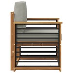 vidaXL Canapé d’extérieur Bois d'acacia massif et polyester Naturel