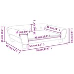vidaXL Canapé pour enfants crème 70x45x26 cm velours
