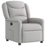vidaXL Fauteuil inclinable électrique gris nuage tissu