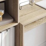 vidaXL Bureau avec rangement 2 Pièces Chêne Sonoma 90 x 40 x 76 cm