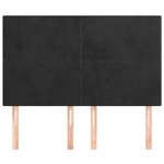 vidaXL Tête de lit Noir 144x5x118/128 cm Velours
