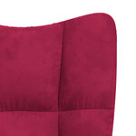 vidaXL Chaise à bascule Rouge bordeaux Velours
