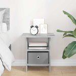 vidaXL Table de chevet Gris béton 41 x 40 x 45 cm Bois d'ingénierie
