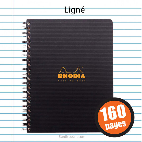 Bloc meeting book 160x210 a5+ 160p rhodia