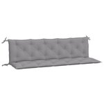 vidaXL Coussins de banc de jardin 2 Pièces gris 180x50x7 cm tissu Oxford