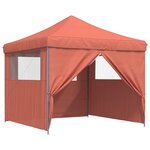 vidaXL Tente de réception pliable escamotable avec 4 parois latérales
