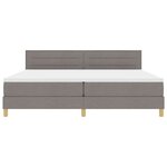 vidaXL Lit à ressorts avec matelas Taupe 200 x 200 cm tissu