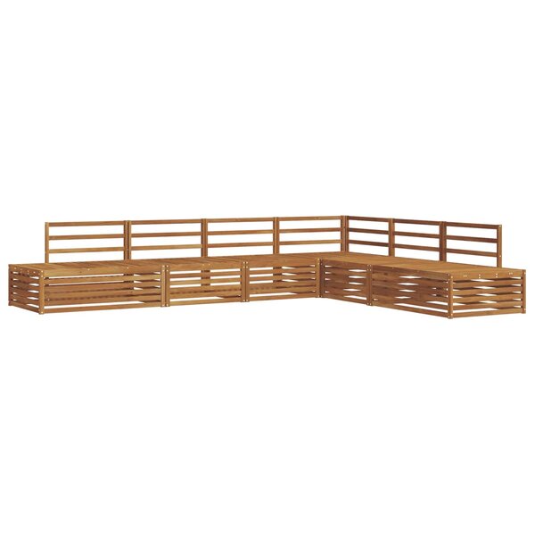 vidaXL Ensemble de canapés d'extérieur 6 Pièce Naturel