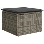 vidaXL Ensemble de canapé de jardin 9 pièces avec coussins gris en poly rotin