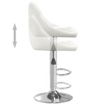 vidaXL Tabouret de bar Blanc Similicuir
