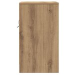 vidaXL Table de chevet avec lumières LED Chêne artisanal Bois reconstitué