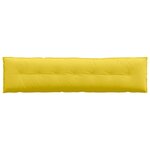 vidaXL Coussin de Dos Jaune clair 140 x 19 x 50 cm tissu