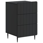 vidaXL Cabinet de chevet Noir 43 x 41 x 68 cm Bois d'ingénierie