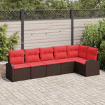 vidaXL Ensemble de canapé de jardin Marron polyrotin
