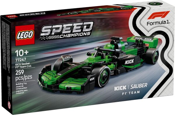 LEGO Speed Champions - Modèle de F1 KICK Sauber Team C44 - 77247 : Construisez et Exposez Votre Voiture de Course