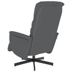 vidaXL Fauteuil inclinable avec repose-pieds gris similicuir