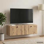 vidaXL Meuble TV mural 98 x 31 x 30 cm Chêne artisanal