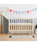 Lit évolutif bébé à barreaux blanc 60 x 120 cm