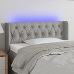 vidaXL Tête de lit à LED Gris clair 103x16x78/88 cm Tissu
