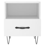 vidaXL Tables de chevet 2 Pièces blanc 40x35x47 5 cm bois d’ingénierie